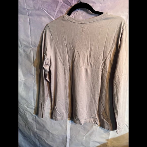 Lands End Relaxed Supima Cotton Long Sleeve V-Neck T-Shirt - Picture 2 of 3